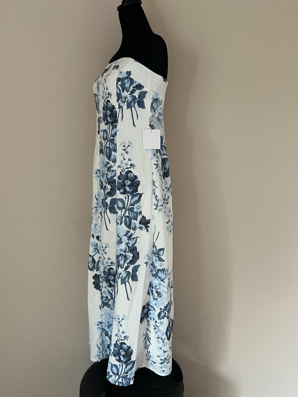 Petal and Pup Tamara Strapless Midi Dress - White Blue - Size XL - Picture 5 of 11
